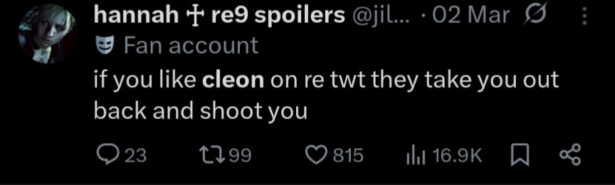 hannah ♱ re9 spoilers tweet media