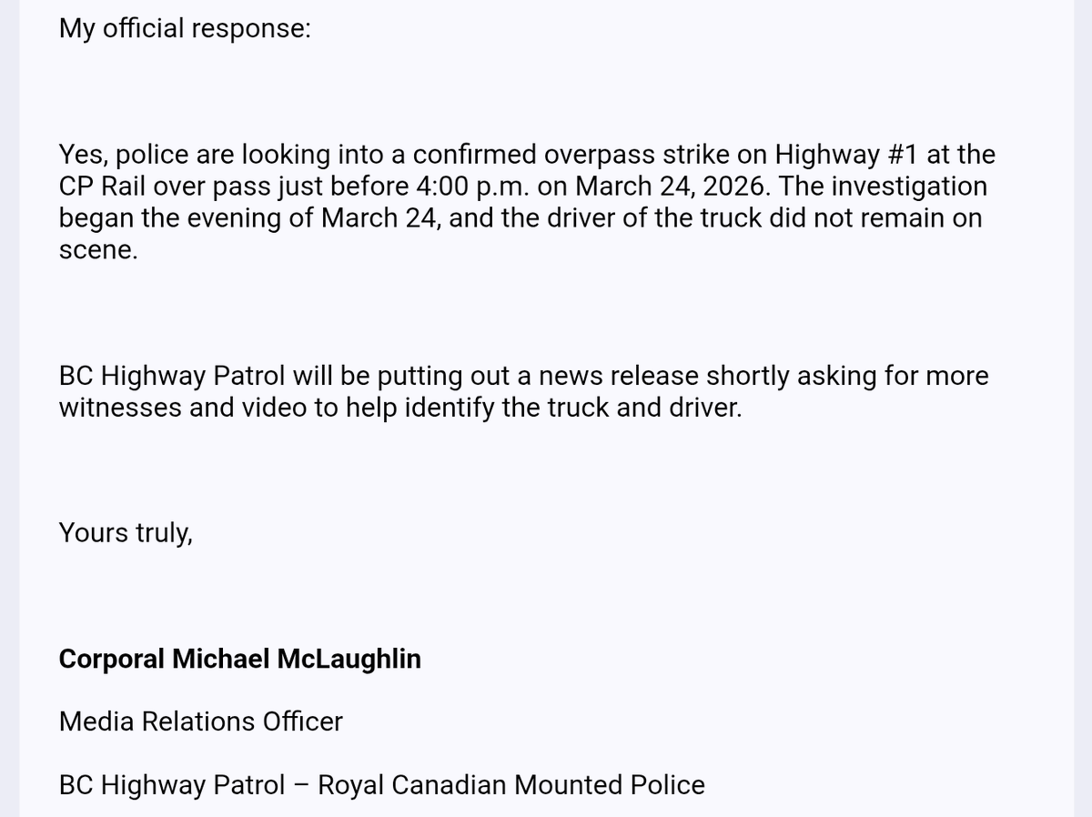 British Columbia Overpass Impact Counter tweet media