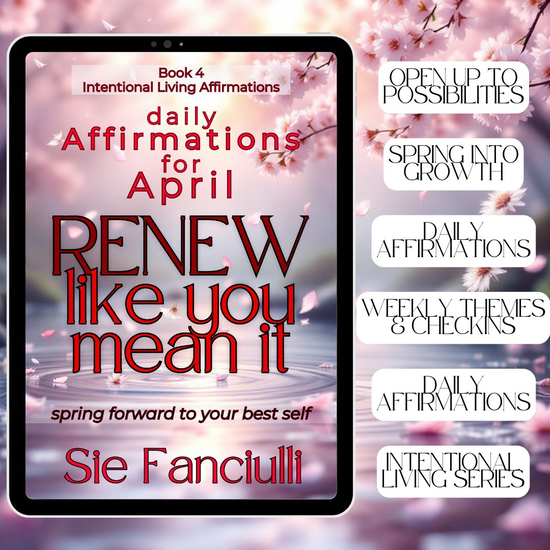 BooksBySie's tweet photo. Spring has sprung and April is the best time for renewal. Renew Like You Mean It is now available in paperback on Amazon. 
#dailyaffirmation #siecreates https://t.co/SUyMb7CkeP