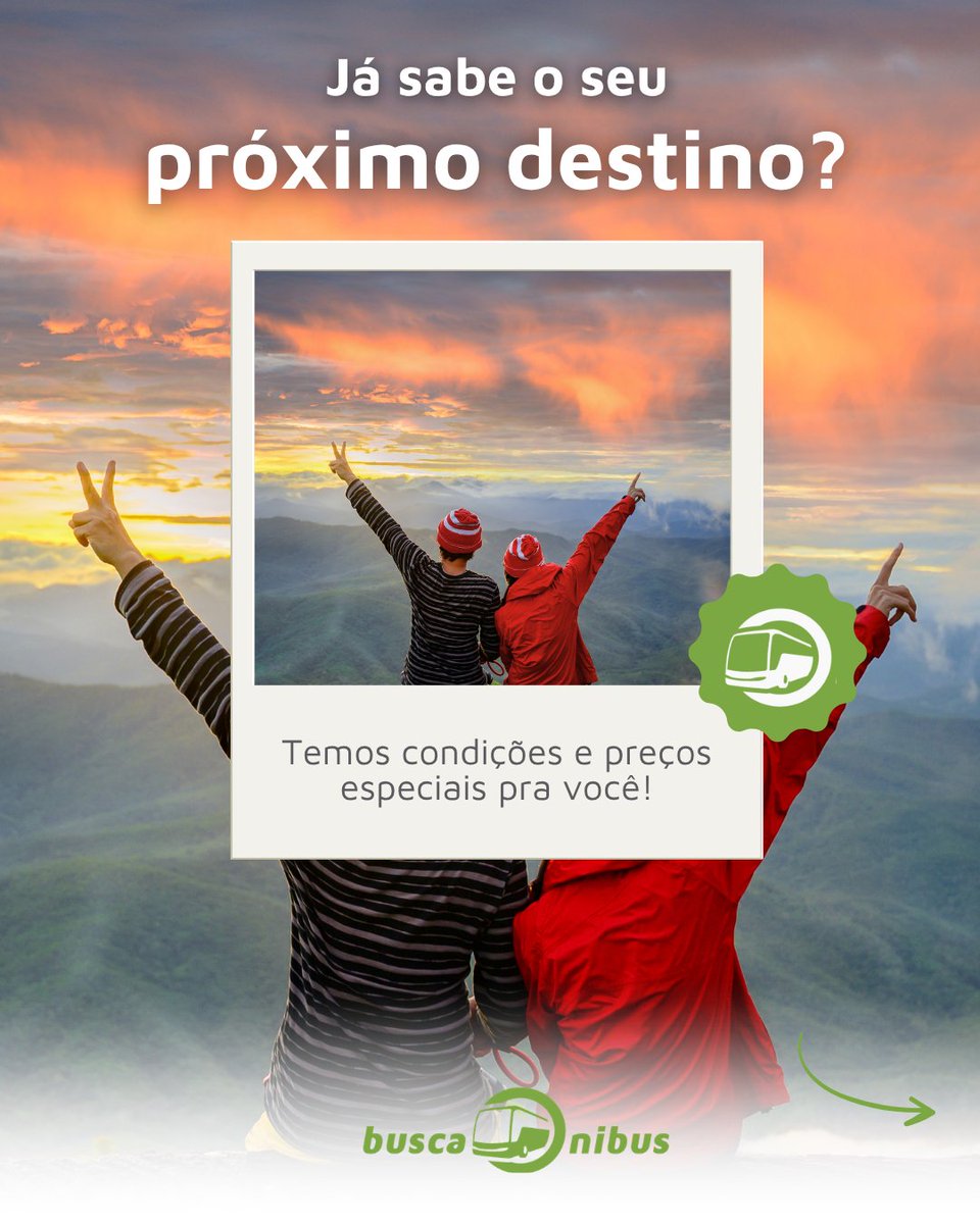 buscaonibus's tweet photo. Querendo viajar no fim de semana? 👀 

No @buscaonibus você encontra as melhores opções de passagens para as suas viagens!  

Não perca tempo, os valores podem variar ao longo do dia.  

Acesse o link na bio e saiba mais! 

#viagem #passagembarata #destinos #onibus https://t.co/rxFv7zS9H4