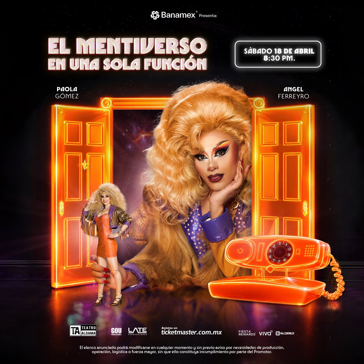 Oficialmentiras's tweet photo. ¡Fíjate, fíjate, quienes serán Lupita en este #Mentiverso! 🧡🔥

@paolagomezmx y Angel Ferreyro serán tu secretaria favorita durante la función del próximo 18 de abril. 📝💋

¡Woow! Será diversión al doble. 😍 Consigue tus boletos aquí: https://t.co/zasexeknZM https://t.co/6yRu5fkn8y