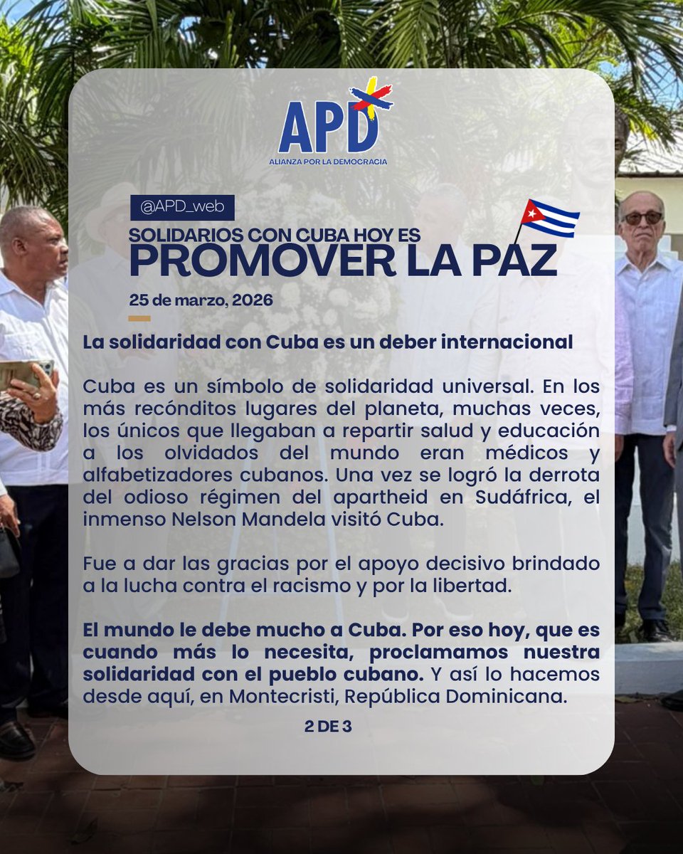 Alianza por la Democracia - APD - 🇩🇴 tweet media