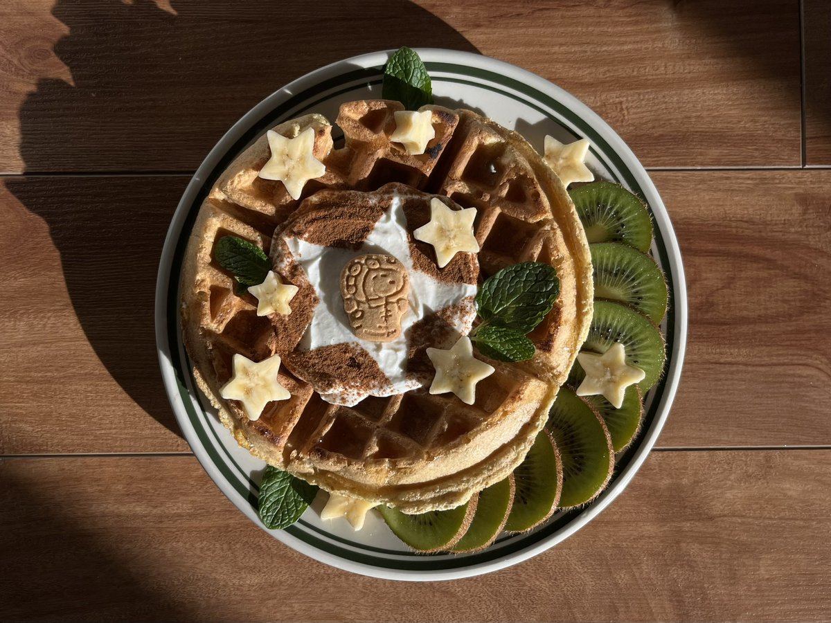 domotoaster's tweet photo. national waffle day is just regular day to me… just a glimpse into how waffle my life is https://t.co/aeoRFklI6E