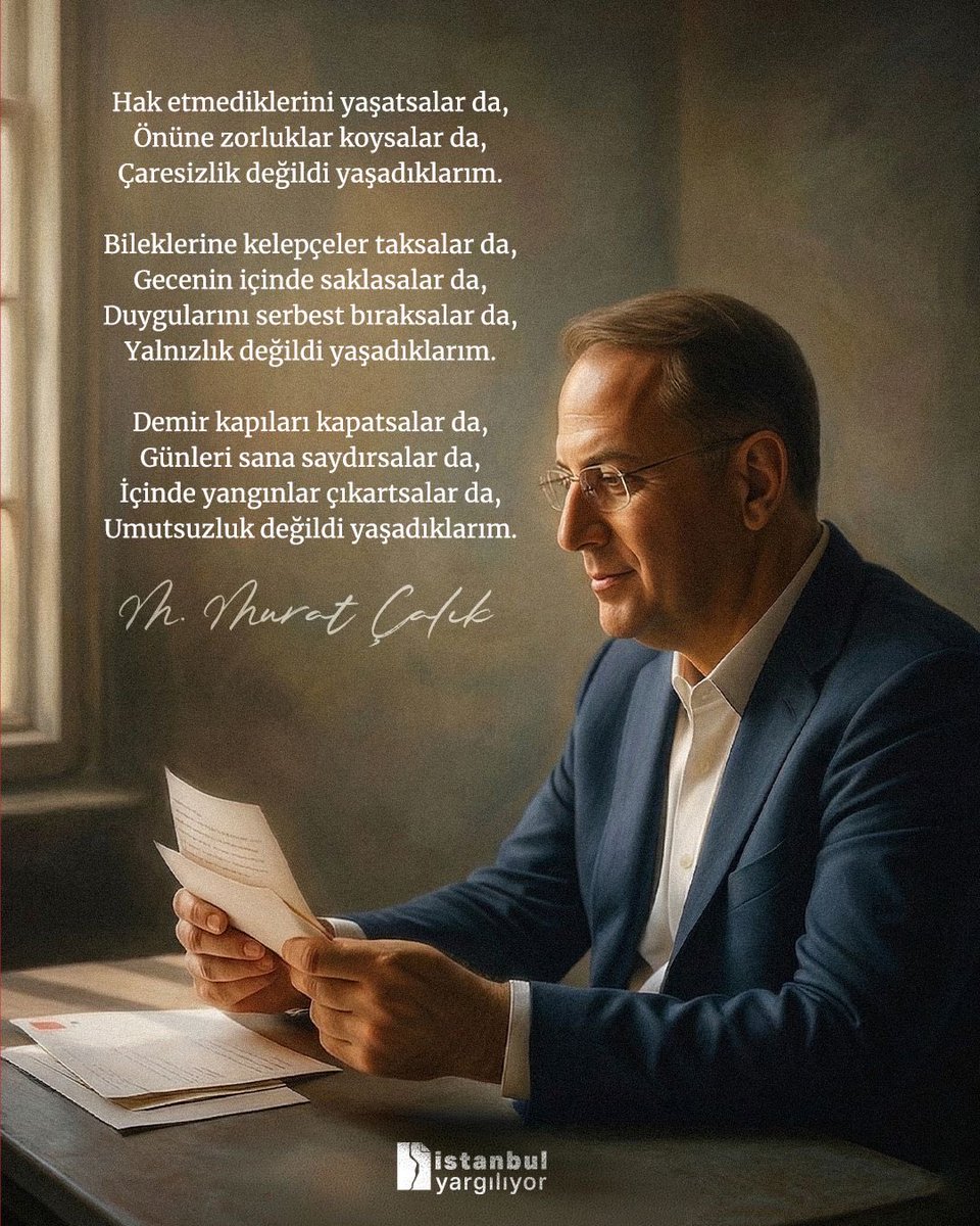 istyargiliyor11's tweet photo. Mehmet Murat Çalık, İBB Davası’nın 10. gününde yaptığı savunmasını, kendi yazdığı şiirle tamamladı. https://t.co/RrEcDEC0gq