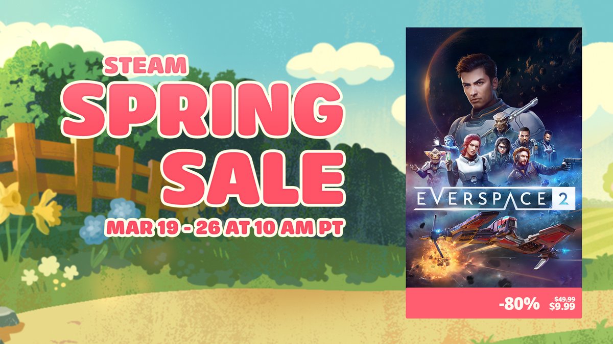everspace_game's tweet image. You’ve got less than 24 hours to get great deals on space adventures in the Steam Spring Sale!

Save up to 95% off EVERSPACE games and DLCs right now!

store.steampowered.com/search?term=ev…

#steamdeals #gamedeals #pcgaming #spacegame #indiegames