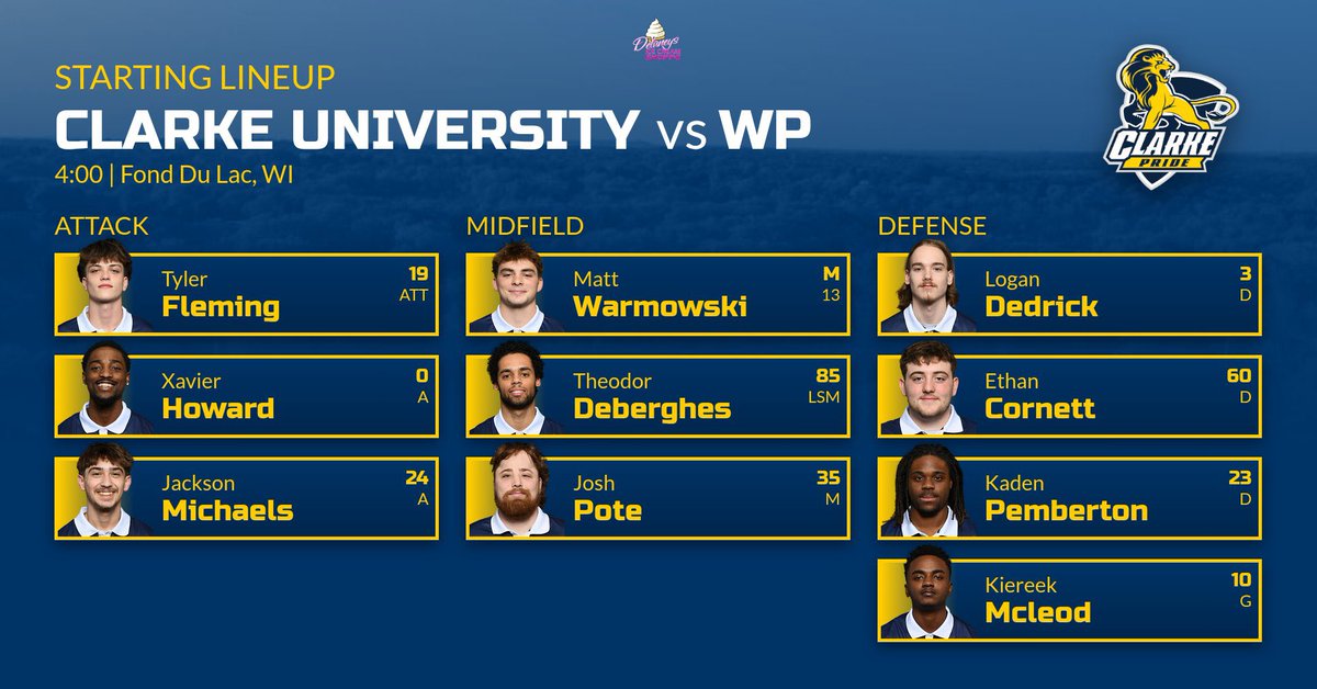 Clarke Pride Men's Lacrosse tweet media