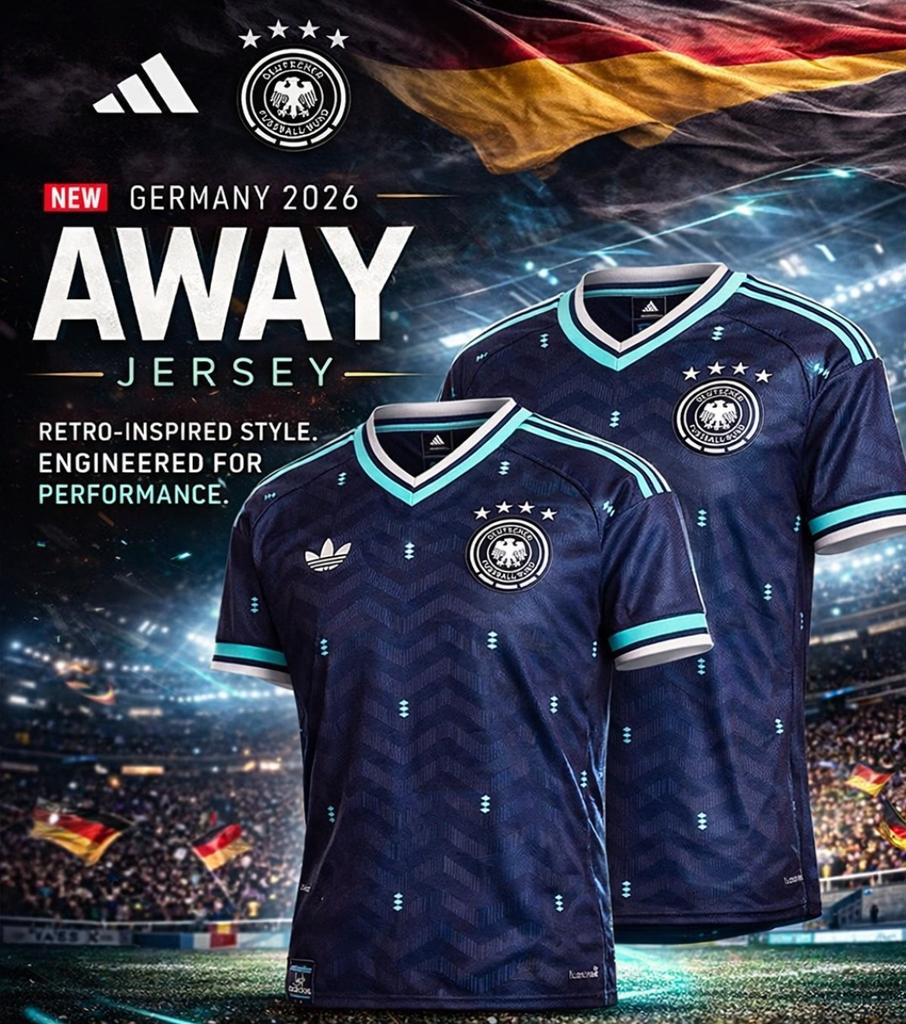 SoccerGarage's tweet photo. 🇩🇪 New Drop: Germany 2026 Away Jersey now @soccergarage 🇩🇪

⚜️Engineered for performance. Designed for legacy.

👉 Secure yours now at 🔗 https://t.co/lLtnEmOuKm

#soccergarage
#Germany2026
#DFB
#SoccerJersey
#WorldCup2026
#adidasFootball https://t.co/zTQI9LK02d