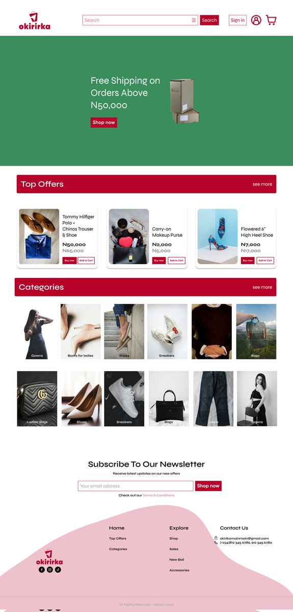 OkoyeCe's tweet image. Day 23/30
(30days Design Challenge)

Landing page for an eCommerce brand strictly for Thrift items. 

Tool: @figma

#productdesign #graphicsdesign #logo #uiux