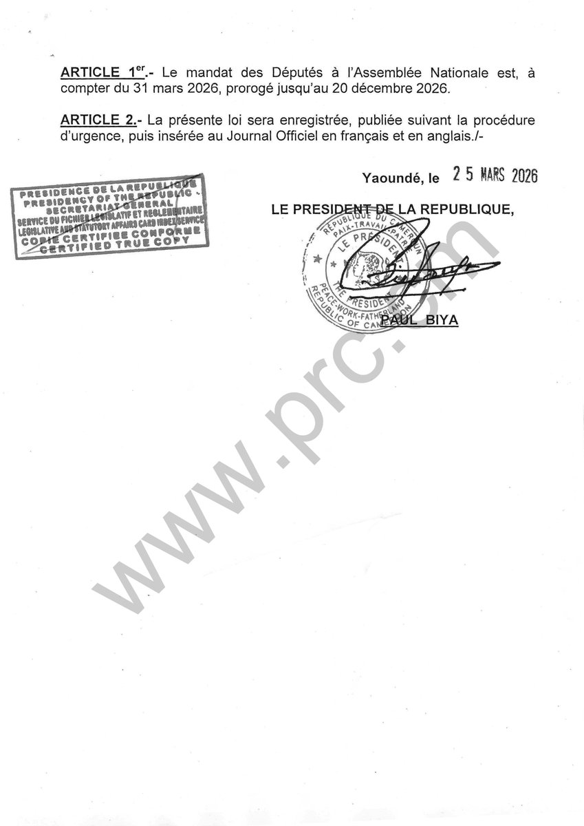 President Paul BIYA tweet media