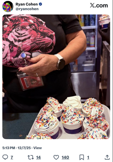 GTFO   

Mister Softee  
RC post-Mister Softee at the Cats game 
The Other Guys-SEC jumps from the building and they are using the bull horn(microphone) from the Mister Softee ice cream truck.