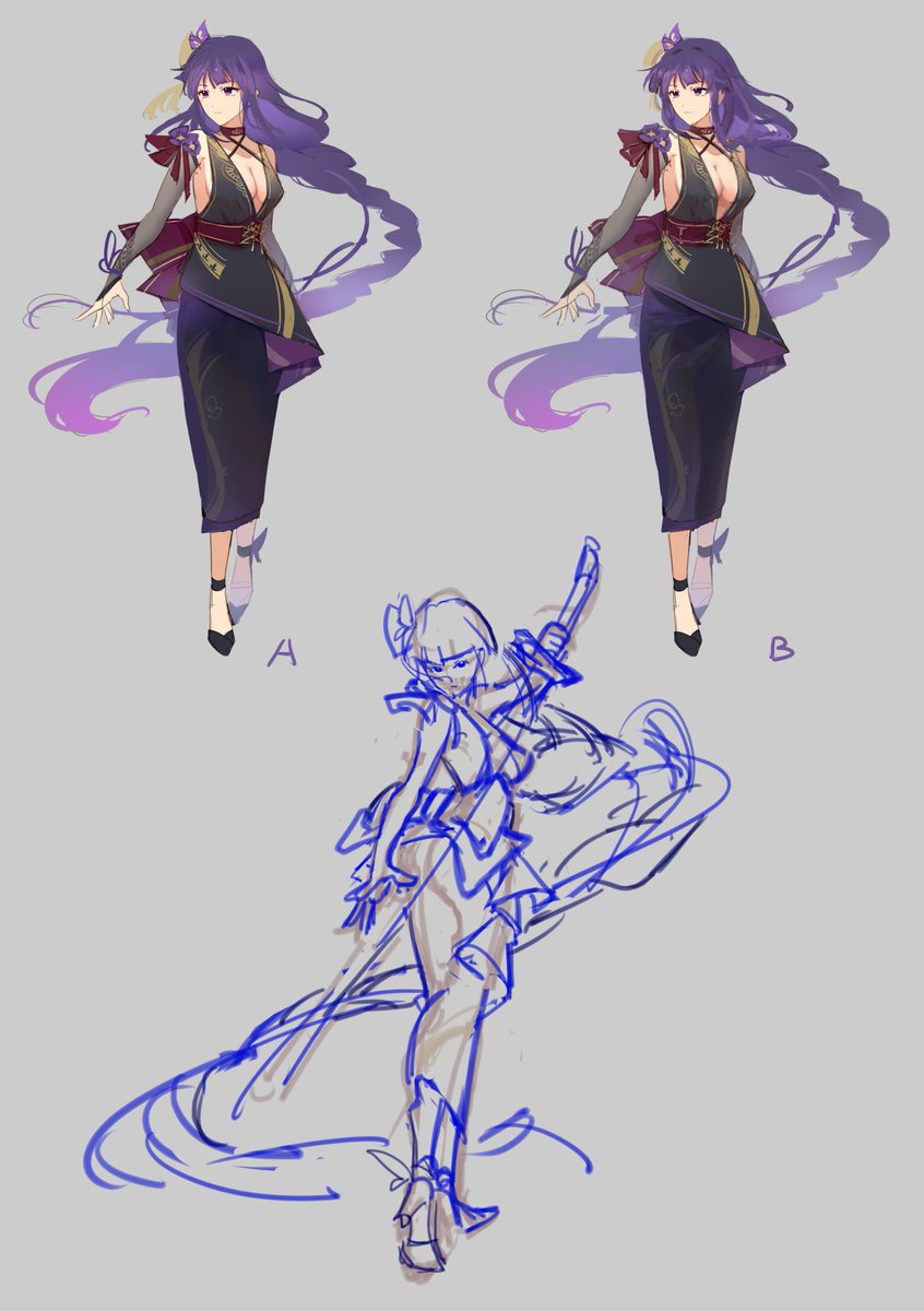 Found an old drawing I did several years and did a quick paint over. Some how it doesn't look too different so I redid the sketch. Don't know if I'm gonna finish this one. If so, it's only for the purpose to see how much I've changed in terms of taste and skill. #genshin