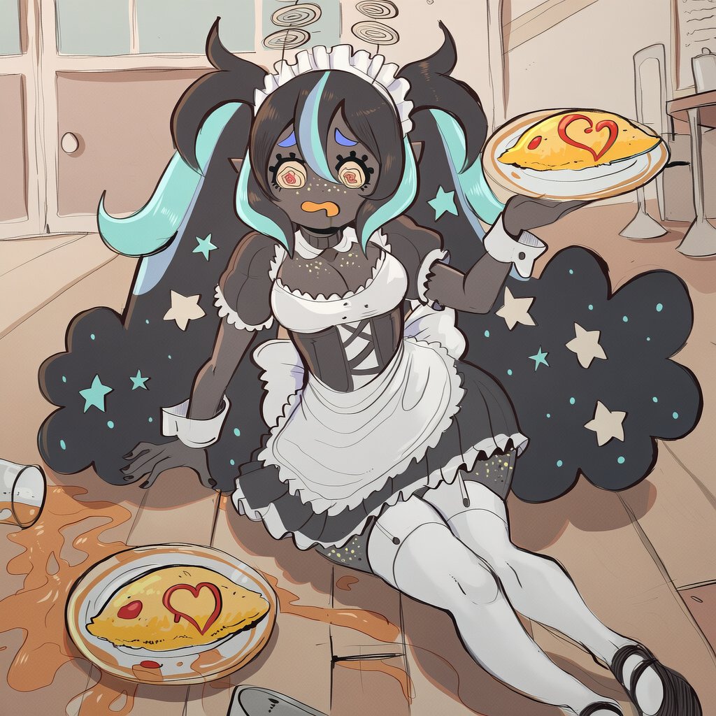 "Oh no I'm sorry I'll clean this up right away...oh no not again please don't get mad at me 🙏"
~Sister of Bleetz