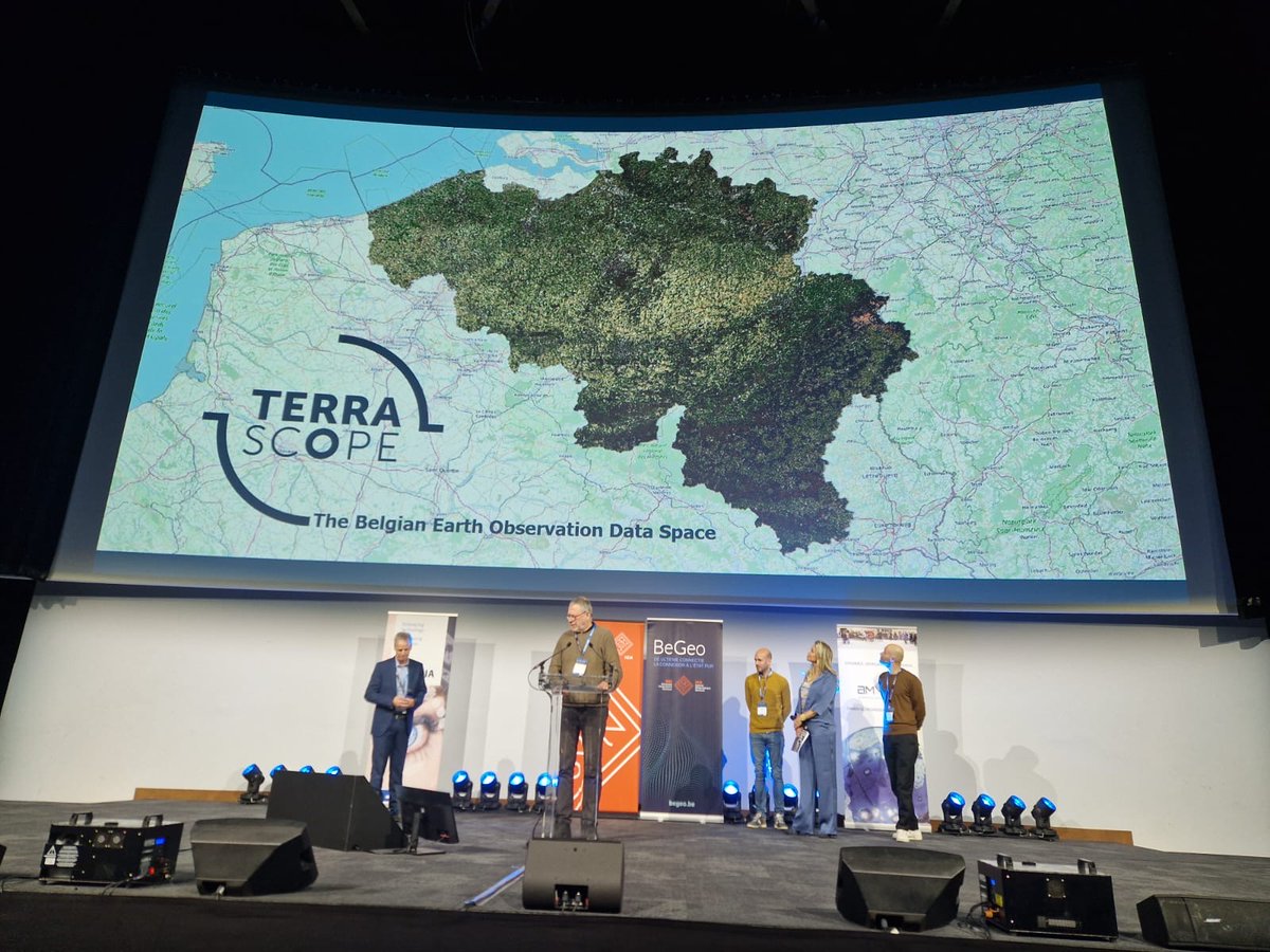 VITObelgium's tweet photo. A great recognition for Earth observation innovation 🌍

#Terrascope, developed by @VITObelgium on behalf of @belspo, has received two BeGeo Awards, recognising its strong impact in making satellite data more accessible and actionable. https://t.co/0h6qUVP5Gn