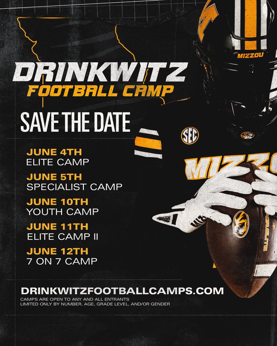 Thank you <a href="/LevornH/">Coach Chop</a> for the camp invite <a href="/MizzouFootball/">Mizzou Football</a> <a href="/CoachDrinkwitz/">Eliah Drinkwitz</a> <a href="/PrepRedzoneIA/">Prep Redzone Iowa</a> 
<a href="/NCSA_CoachP/">NCSACoachPannone</a>