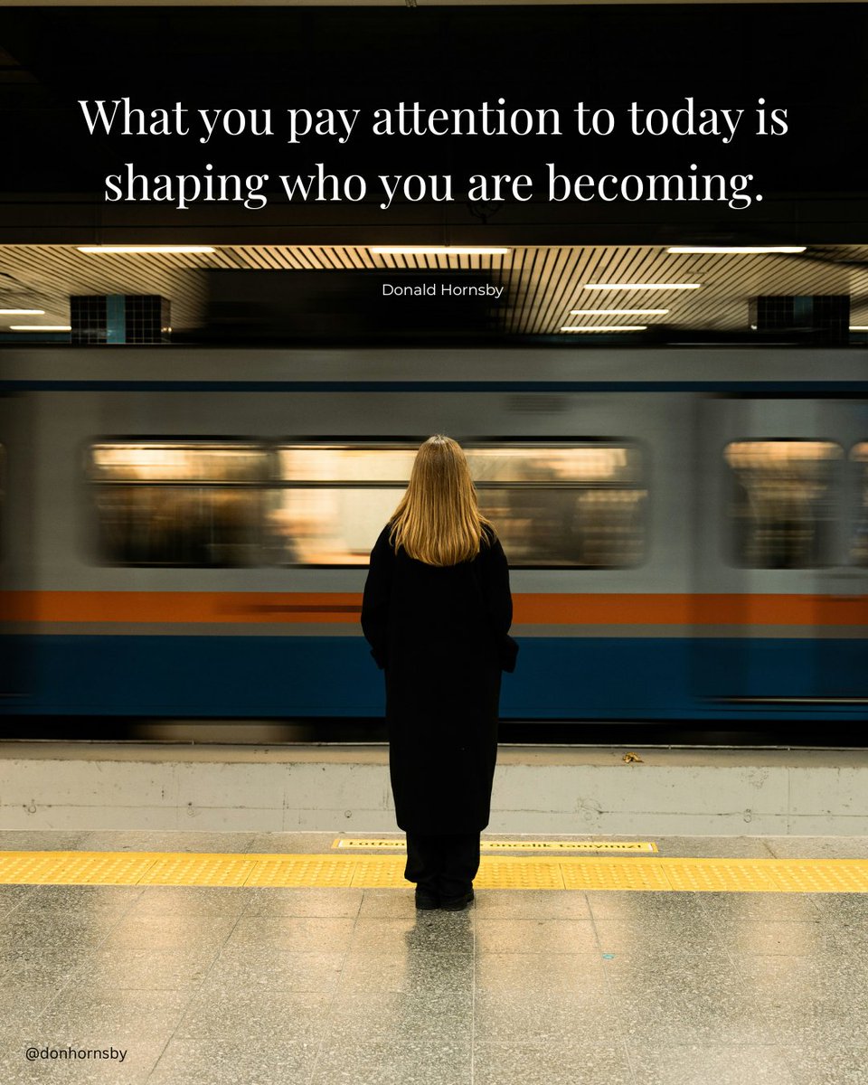 donhornsby's tweet image. What you pay attention to today is shaping who you are becoming. - (Donald Hornsby)

Attention shapes direction.

#LeanLiving #QuietStrength
#SteadyProgress
#OperationReset63