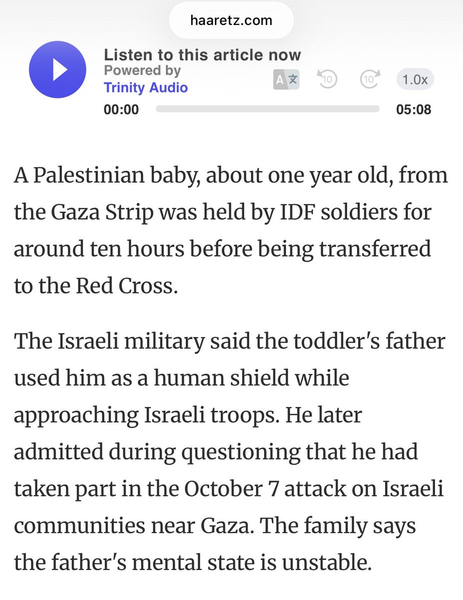 LailaAlarian's tweet photo. Haaretz trying to help Israel whitewash the torture of a Palestinian baby. https://t.co/lNhnbInEzS