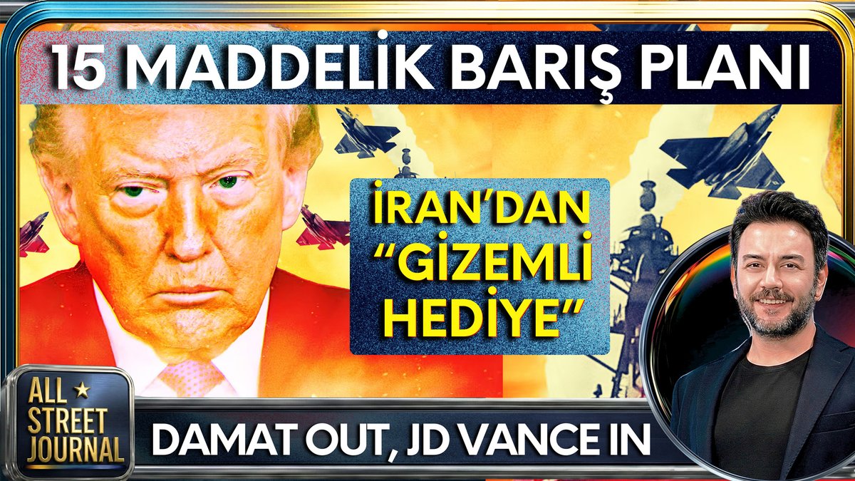 Tamer Işıtır’ın (<a href="/lesvontamer/">Tamer Işıtır</a>) hazırlayıp sunduğu All Street Journal’da bugünkü başlıklar:

🇺🇸 Trump: İran bize çok güzel bir hediye verdi
📜 ABD’nin 15 maddelik barış planı
🗣️ “Amerikalılar kendi kendileriyle müzakere ediyor”
📰 The Guardian: İran, Witkoff ve Kushner’ı istemiyor