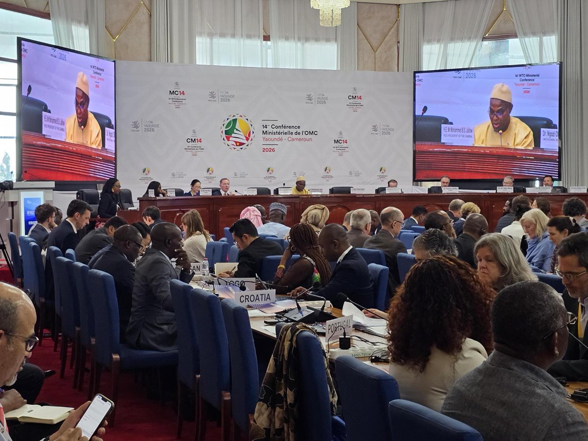 EIF4LDCs's tweet photo. A new chapter of the EIF begins in Yaoundé.

Today at #WTOMC14, #EIFPhaseThree was officially launched — marking the start of a new six-year journey to help least developed countries unlock the power of trade and investment for more inclusive, resilient &amp; sustainable prosperity. https://t.co/3S2M0BTlco