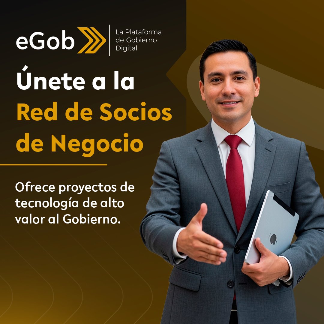 egobcom's tweet photo. ¿Le vendes a Gobierno? ​

Sé parte de nuestra Red de Socios de Negocio y brinda proyectos de tecnología de alto valor al Gobierno que impulsen su digitalización. ​

​Conoce más: https://t.co/U7ryWS6jah https://t.co/BXIBApt29m