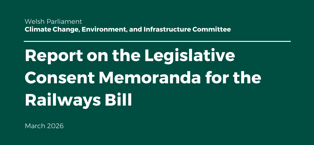 SeneddClimate's tweet photo. 🚉 The Committee has published its report on the Legislative Consent Memoranda for the Railways Bill.

📗 Read the report: https://t.co/CtgOg4rNeC https://t.co/RXMQRYHthq