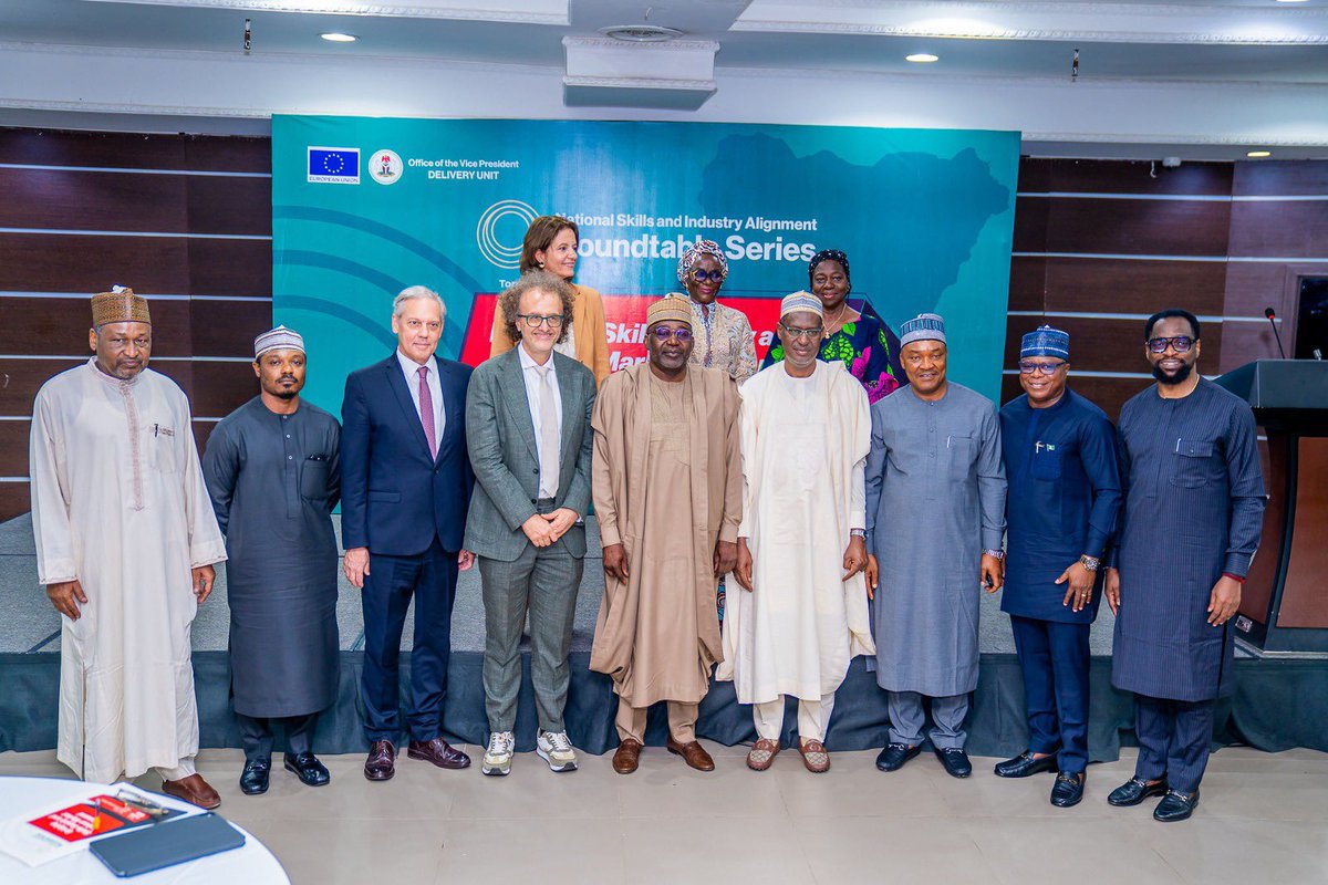 Waspapping_'s tweet photo. Photo highlights from the National Skills &amp; Industry Alignment Roundtable held in Abuja.

A shared commitment to connecting skills with real economic opportunities.
#SkillsAndJobsNG #WorkforceAlignment #JobCreationNG #SkillsForJobs https://t.co/US1ZcGsAD6