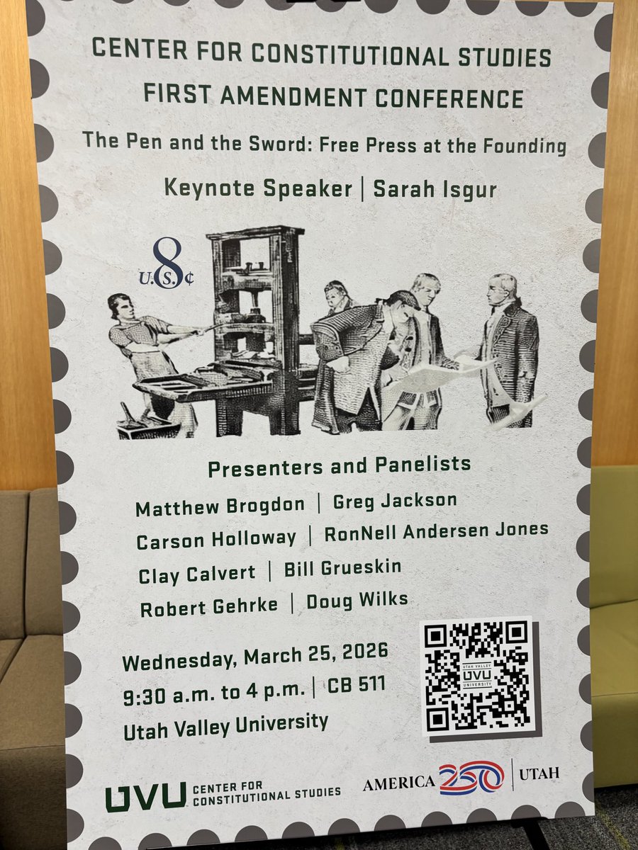 ProfBrogdon's tweet photo. @CCSUVU is hosting our annual 1st Amendment Conference today on campus. Livestream or join us in person to celebrate the American Founding and Freedom of the Press. https://t.co/YSo7dj9Iav https://t.co/1ouEUaqcj8