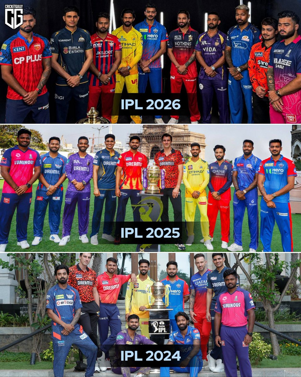 IPL Captains photoshoot evolution over the years 😍