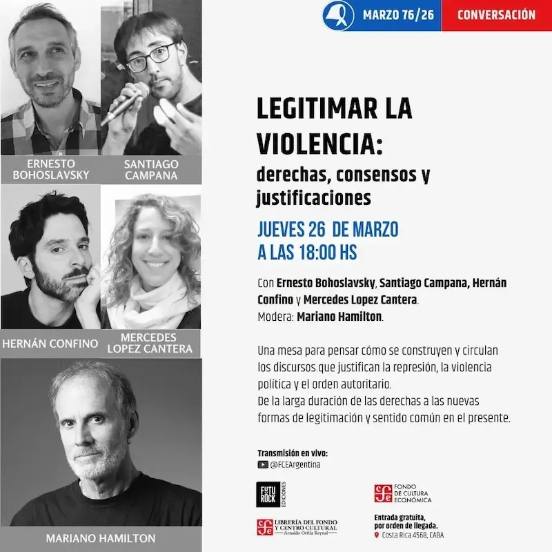santi_campana's tweet photo. Mañana jueves 26 a las 18hs tendré el gusto de participar de la mesa debate titulada “Legitimar la violencia: derechas, consensos y justificaciones”, junto a colegas muy grosos como @merlopezcantera @ebohos y @horadado.
La cita es en Costa Rica 4568, CABA. Los esperamos! https://t.co/Sa447zGIaG
