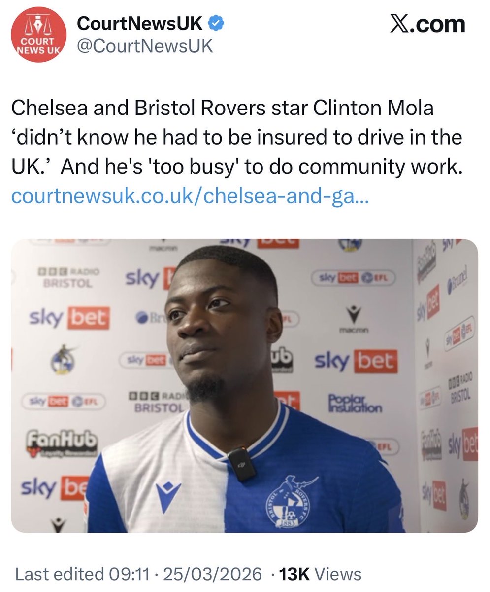 No Context Bristol Rovers tweet media
