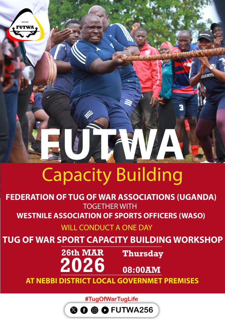 FUTWA256's tweet photo. Taking Tug of War to Westnile. 
It's time to bring the vibe closer. 
#TugOfWRUganda
#CECATWATugOfWar
#WASO https://t.co/Iun8Jo4hxu