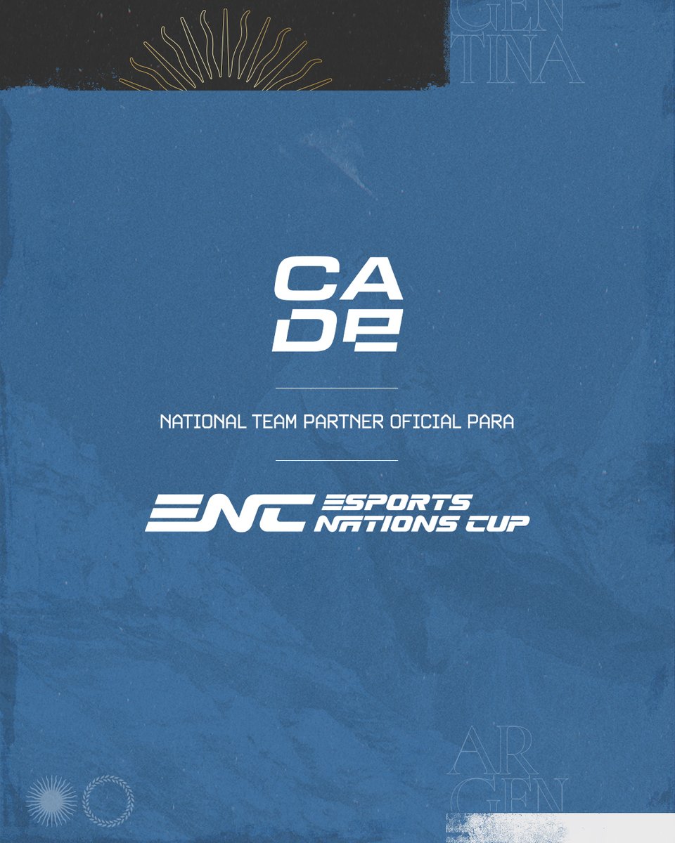 CADE_Esports's tweet photo. CADE fue elegida como National Team Partner de la Argentina para la Esports Nations Cup 2026 🇦🇷

Será la entidad responsable de coordinar a los equipos nacionales que competirán en la primera edición que se disputará en Arabia Saudita.

📎 https://t.co/EiRtDxkdtR https://t.co/SjRiTA5Ig2