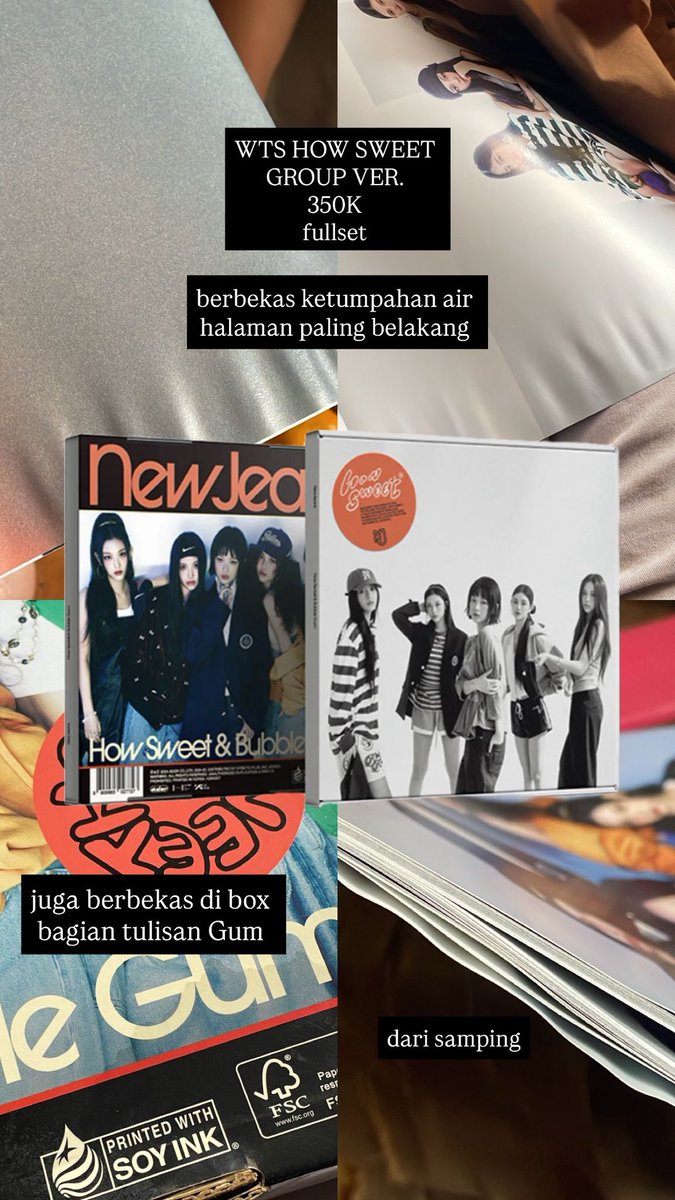 ryyuje's tweet photo. @kindaunfa halo kak kalau masih cari aku ada how sweet group ver unsealed fullset. bisa yuk kakk dinegoo,  box mulus minusnya yg aku sertakan di fotoo bisa co 🍊 https://t.co/8l6PIPG2CJ