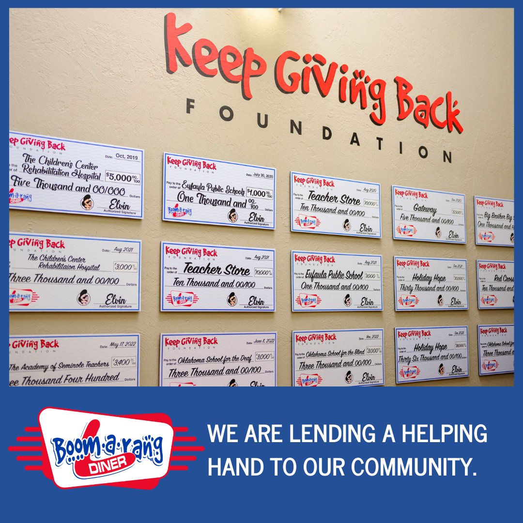 EatBoomarang's tweet photo. The Keep Giving Back Foundation strives to lend a helping hand to those in need, foster growth in our community, and support organizations that better our communities. You can learn more at https://t.co/FuKQj30pak

#KeepGivingBack #CommunitySupport #LocalPartner https://t.co/StIP28iKph