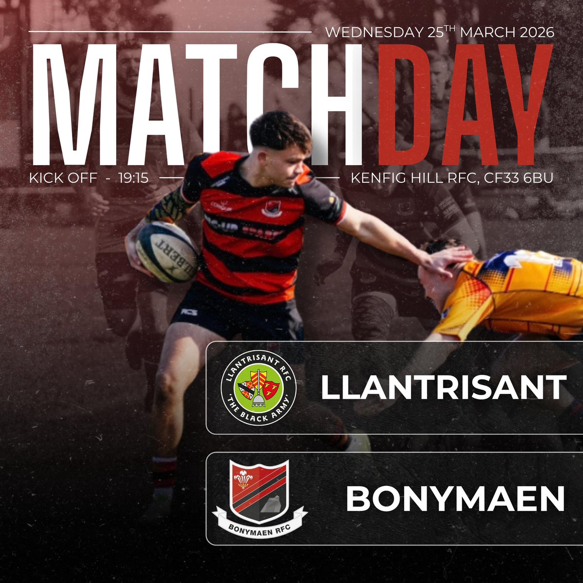 Bonymaenrugby's tweet photo. Match Day 🏉

📍Kenfig Hill RFC, CF33 6BU
⏰ 19:15
🆚 Llantrisant RFC
🏆 Silver Ball 

#UppaMaen #WRUcommunity https://t.co/uDbpJalqwv