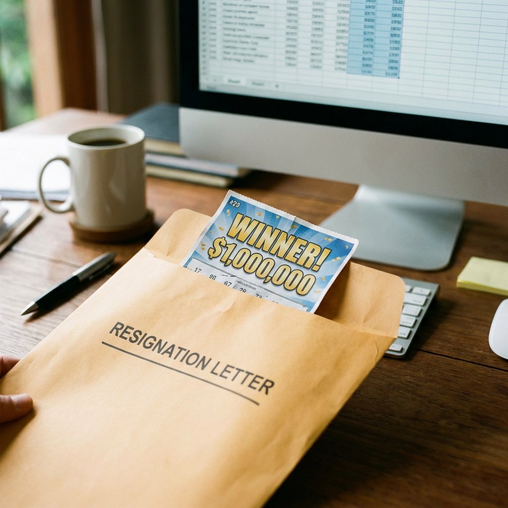 Time for a fun hypothetical for your lunch break. If you won $5 Million in the lottery today... do you go in tomorrow and quit your job, or do you stay? If you'd quit immediately, that tells you everything you need to know about how much you actually like your career!