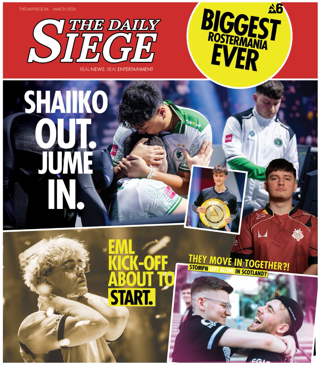 R6esportsEU's tweet photo. Tabloids going HOT.

EML KICKOFF TRAILER DROPS TOMORROW ⌛️ https://t.co/4ByNwUxLhI