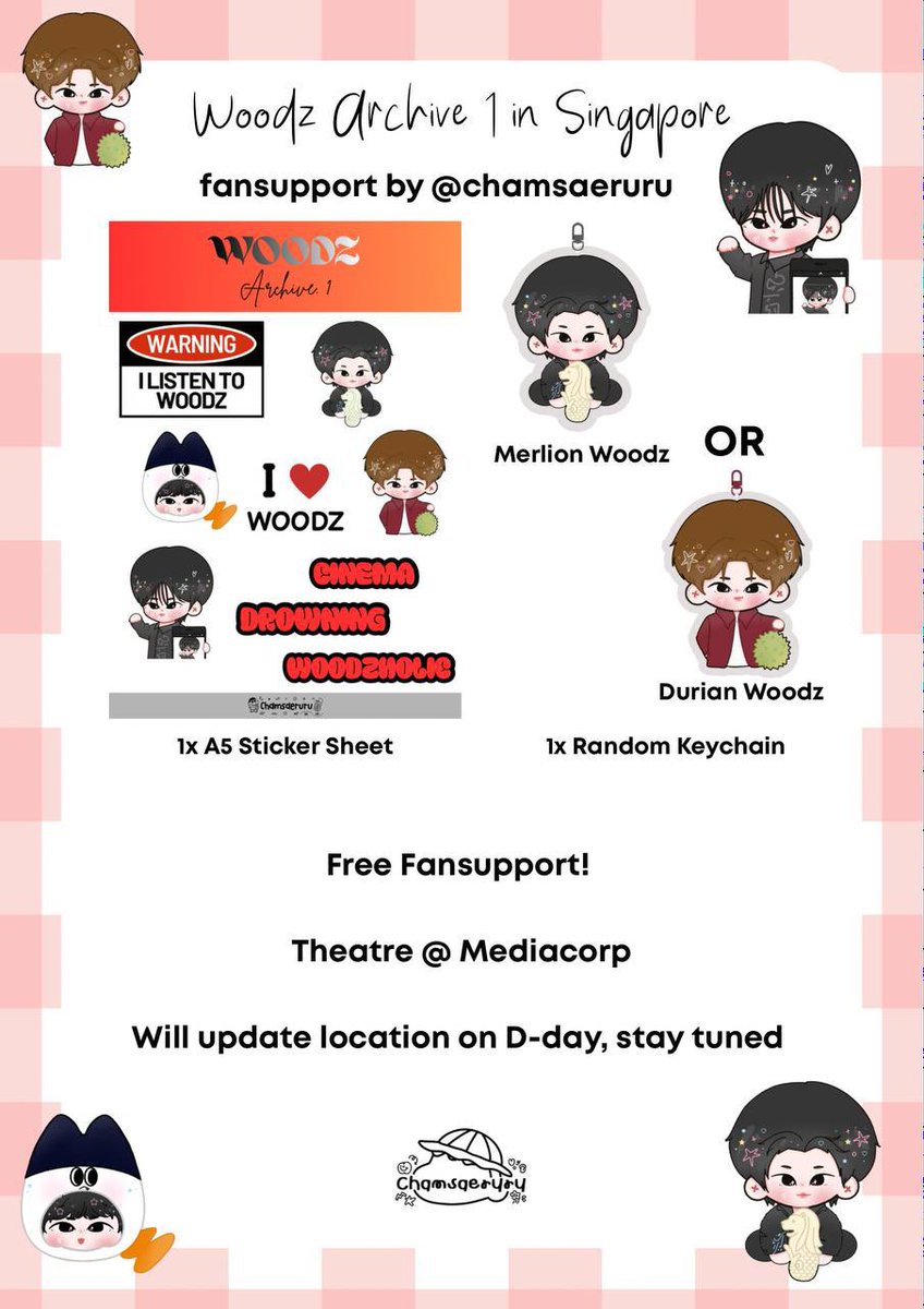chamsaeruru's tweet photo. Freebies for WOODZ ARCHIVE. 1 IN SINGAPORE 🇸🇬 !!

📍THEATRE @ MEDIACORP 

DATE : 2nd APRIL 2026, Thursday 
TIMING : TBA 
Exact location will be updated on d-day ! 

Come say hi ~☺️🤍
Have 200 sets only 🙏🏻

#WOODZ #우즈 
#Archive1 #Archive_in_Singapore #WOODZ_ARCHIVE1_IN_SG 
#WOODZinSG