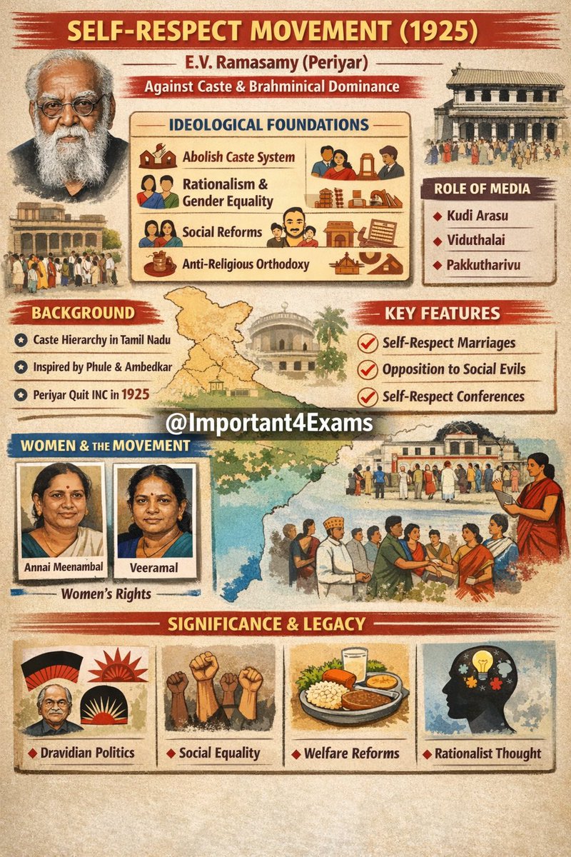 Self-Respect Movement (1925) #upscprelims2026 #upsc #important4exams