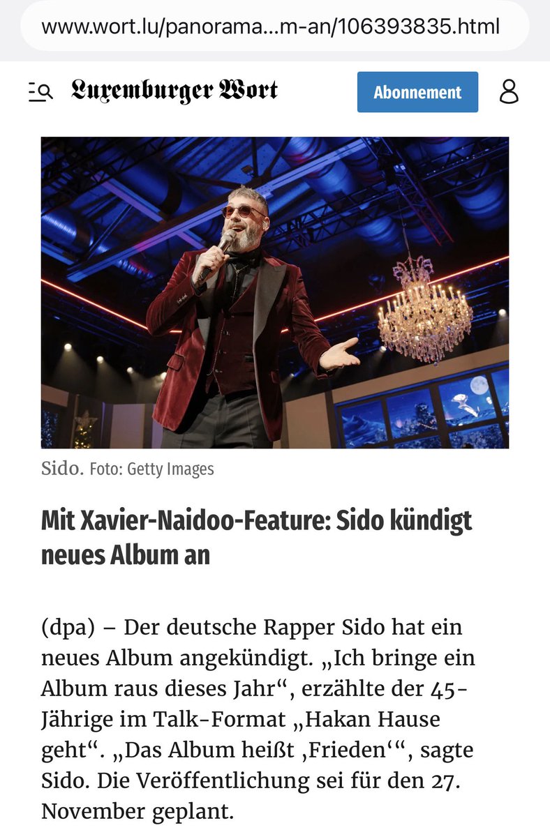 djcooky78's tweet image. Sido über die aktuelle Zusammenarbeit mit Xavier Naidoo: „Es gibt viele Features, aber auf eins bin ich besonders stolz: Xavier #Naidoo ist auf meinem Album.“ Er habe mit Naidoo für den Titelsong des Albums zusammengearbeitet. Kannst du dir nicht ausdenken! 🙈😂 #Sido #rap