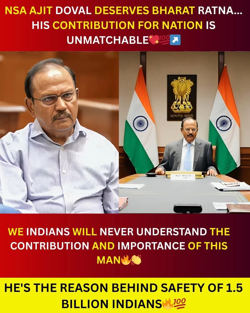 thanigaiselvan2's tweet image. Doval ji deserves Bharat ratna than any of the awardees, especially these undeserving Gandhis.

Gandhis glorified their lineage by honouring such awards themselves without any shame.

It's Gandhis style to honour their stooges in return of favour and serving their interests.