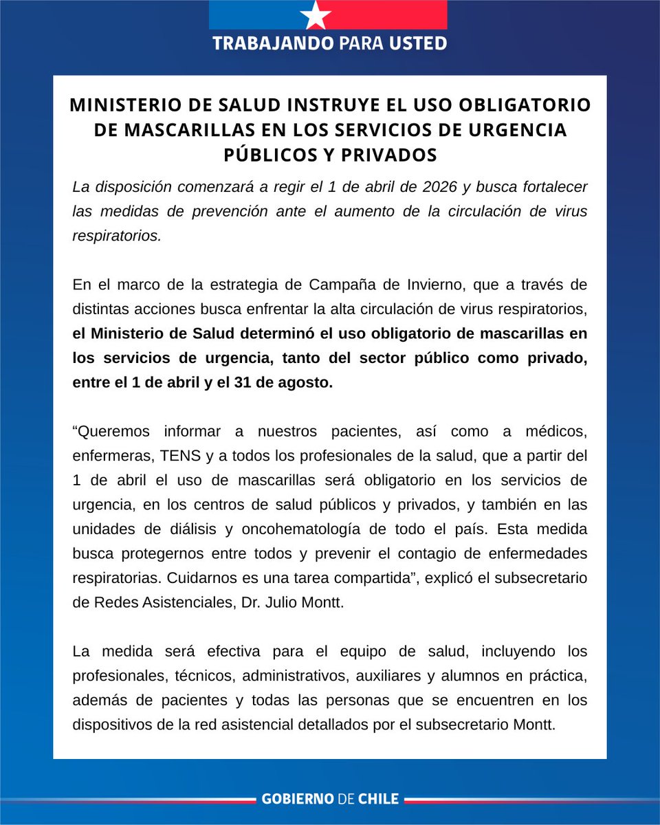 Ministerio de Salud tweet media