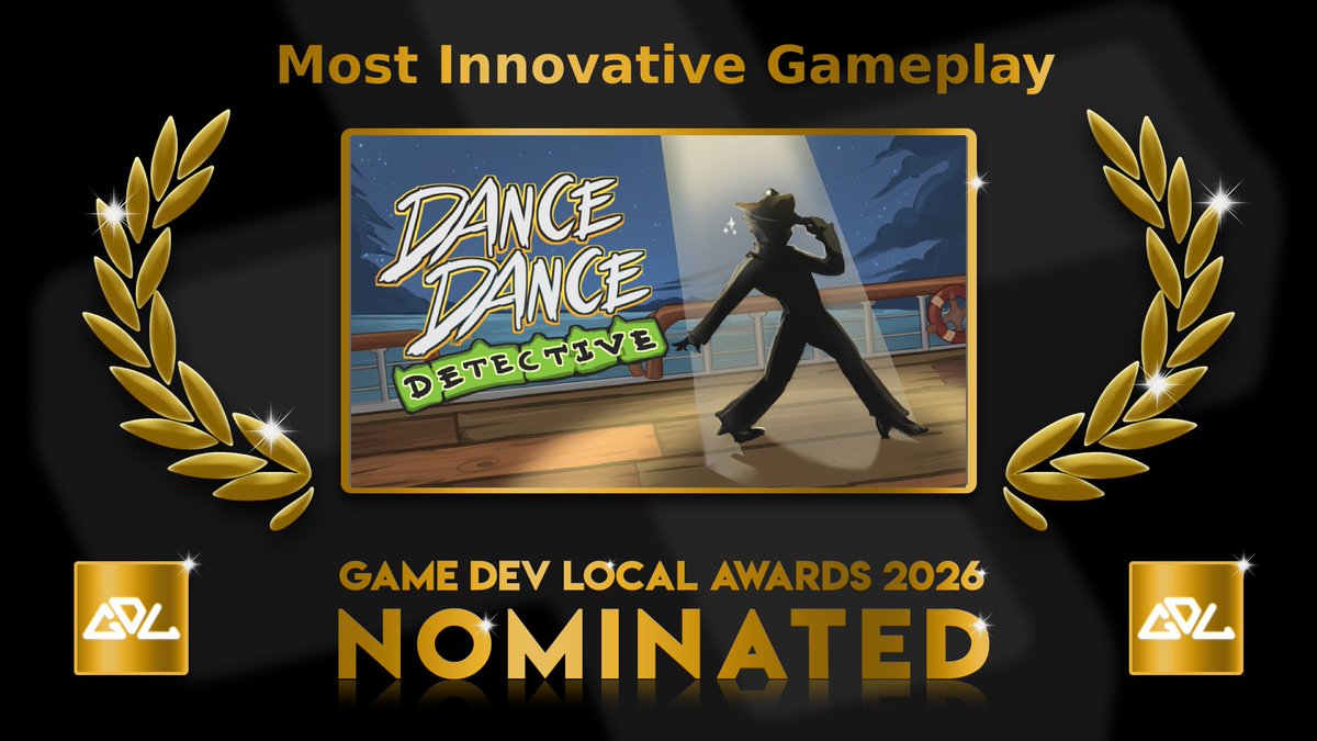 Dance Dance Detective is nominated for the Most Innovative Gameplay Award at GDLX26! 

If you'd like a chance to play it and chat the with creators, now is your chance! Join us this Saturday at the University for the Creative Arts in Farnham.

Tickets information below!
