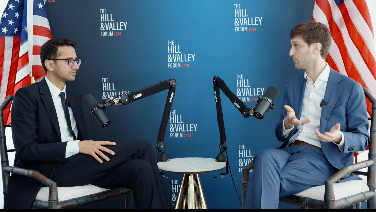 suffiyanmalikk's tweet photo. Incredible day @HillValleyForum yesterday. We covered some of the topics from the forum on the sides including “the next American century” and “rebuilding industry”. 

Record interviews with:

- David Friedberg (@friedberg)
- Dmitri Alperovitch (@DAlperovitch)
- Shahin Farshchi (@Farshchi) 
- Cobi Blumenfeld-Gantz (@CobiBGantz)
- Bill Thalheimer (@billythalheimer) 

We’ll be publishing throughout the week