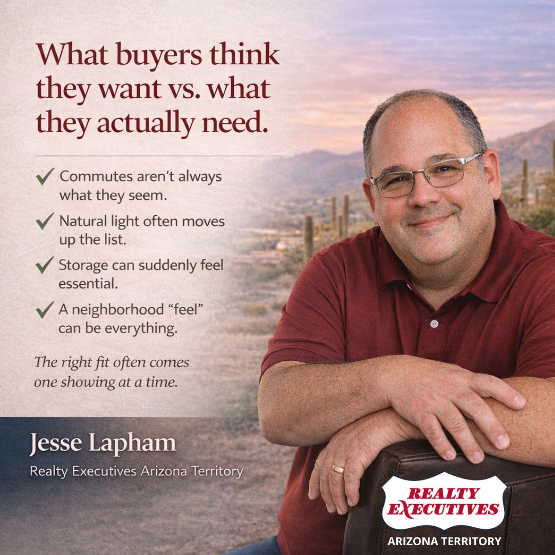 SouthernAzJesse's tweet photo. Sometimes buyers start their search convinced they know exactly what they want.

Then showings begin… and priorities shift.

Commute. Natural light. Storage. Neighborhood feel.

The right home is often discovered — not planned.

Real clarity comes one conversation at a time. 🏡 https://t.co/SD0zScJDWy