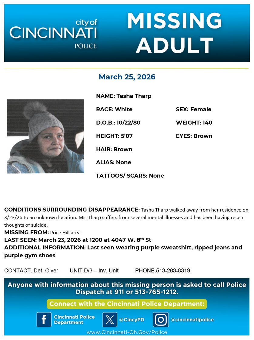 Cincinnati Police Department tweet media