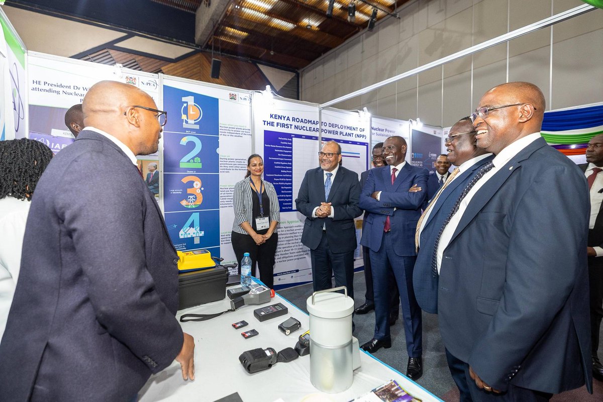 knrakenya's tweet photo. Kenya would pursue legislation focused on safety, including reviewing the institutional placement of the Kenya Nuclear Regulatory Authority (KNRA), which is currently domiciled in the Health ministry.
The President was received by Energy CS Opiyo Wandayi, PS Alex Wachira, https://t.co/JZkkIIL3fA