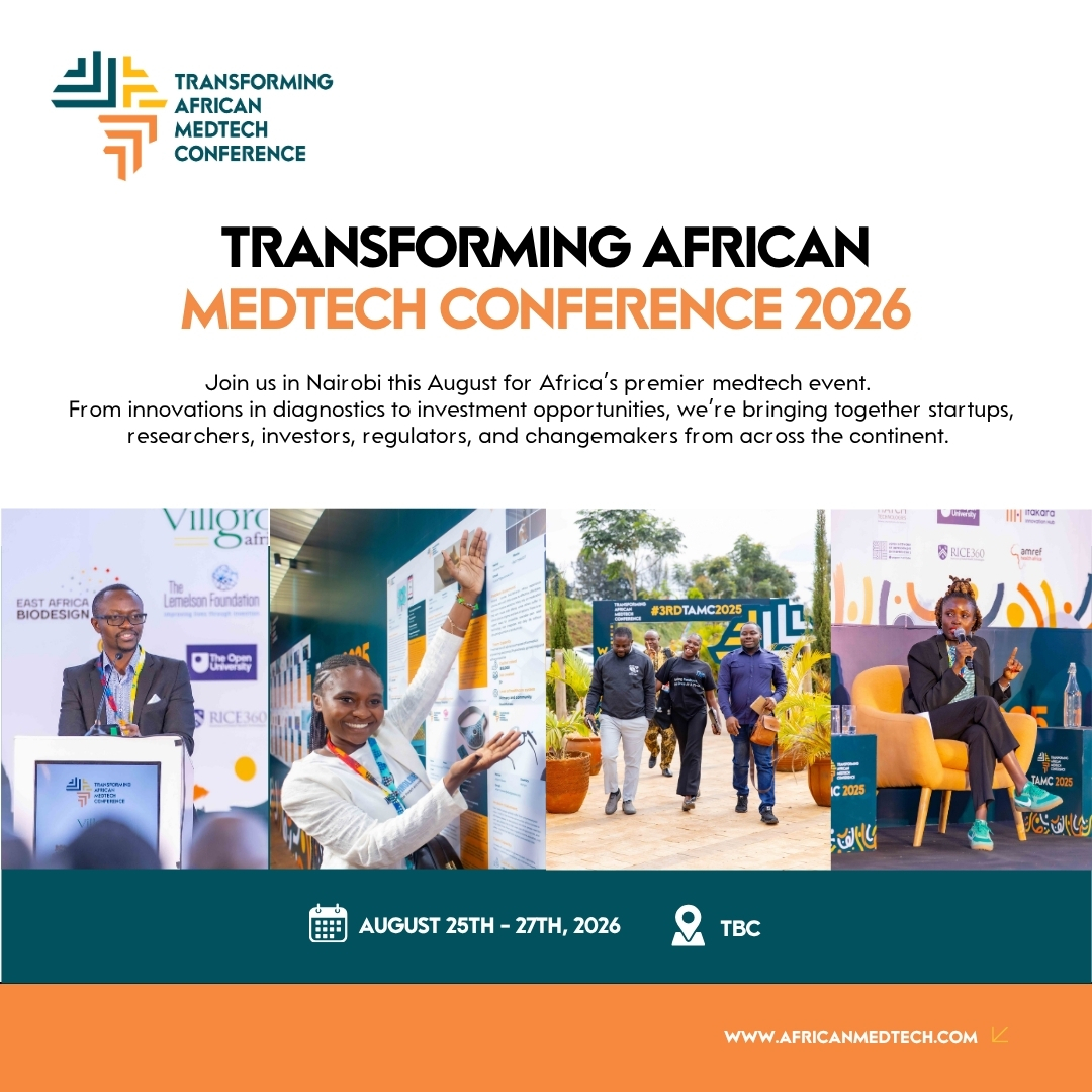 africanmedtech's tweet photo. The dates for the Transforming African MedTech Conference (TAMC) 2026 are officially out!

Mark your calendars: August 25-27, Nairobi.

TAMC remains the premier space to discuss the critical intersection of clinical validation, regulatory alignment, and market readiness. https://t.co/hTBOb6DopX