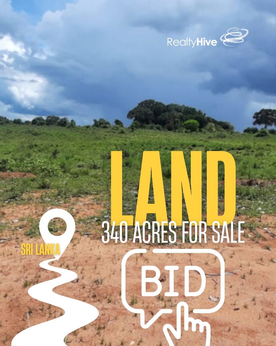 RealtyHive's tweet photo. IN TODAY'S AUCTION! 🔥🤑 Highly Valuable Opportunity!

This land is a 340 acre property located in the Monaragala District of Sri Lanka. It has clear and legally valid deeds. 

PLACE YOUR BID ON THE LISTING PAGE:  https://t.co/4y14KkH4eM https://t.co/aGeGAgACE0