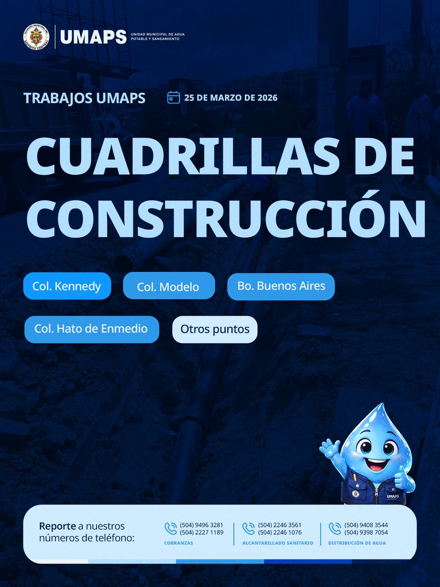 Unidad municipal de agua potable y saneamiento tweet media