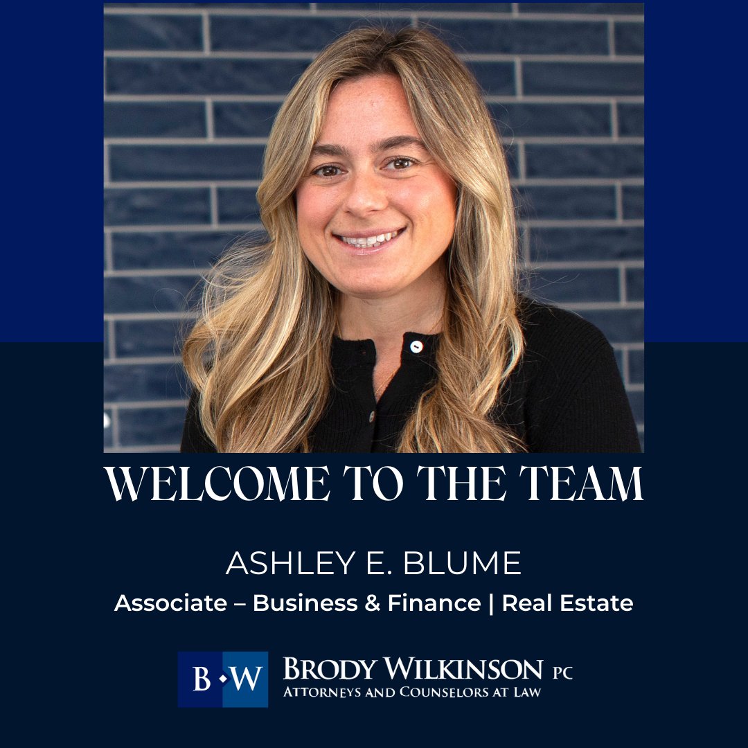 BrodyWilk's tweet photo. We are pleased to announce that Ashley E. Blume has joined the firm. Ashley practices in the areas of general corporate matters, business transactions, outside general counsel services and commercial real estate. Read more: https://t.co/vr3Ytzw7zW https://t.co/6xyqdPuZ0m